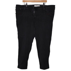 Women's Torrid Luxe Sateen Stretch 10258345 Black Denim Skinny Jeans Size 24 R